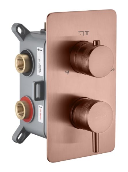 Встраиваемый смеситель для душа Boheme Cell 135-3-CB 3-х проходной брашированная медь Встраиваемый смеситель для душа Boheme Cell 135-3-CB 3-х проходной брашированная медь