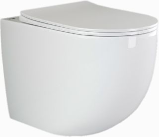 Приставной унитаз Ceramica Nova Mia CN1810 безободковый белый Приставной унитаз Ceramica Nova Mia CN1810 безободковый белый