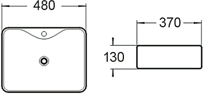 Раковина накладная SantiLine SL-1011 48см белый Раковина накладная SantiLine SL-1011 48см белый