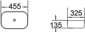 Раковина накладная SantiLine SL-1047 45см белый