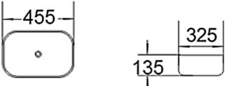 Раковина накладная SantiLine SL-1047 45см белый