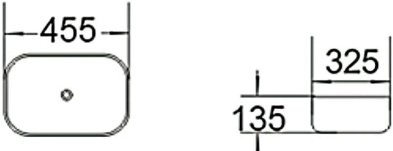 Раковина накладная SantiLine SL-1047 45см белый