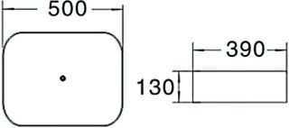 Раковина накладная SantiLine SL-1051 50см белый
