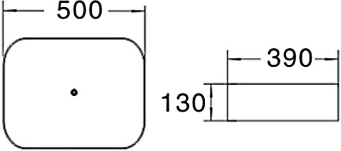 Раковина накладная SantiLine SL-1051 50см белый