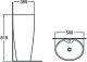 Раковина напольная SantiLine SL-4002 50см белый