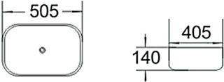 Раковина накладная SantiLine SL-1046 50см белый