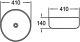 Раковина накладная SantiLine SL-1055 41см белый