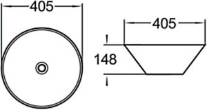 Раковина накладная SantiLine SL-1042 40см белый