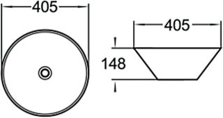 Раковина накладная SantiLine SL-1042 40см белый