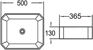 Раковина накладная SantiLine SL-1013 50см белый