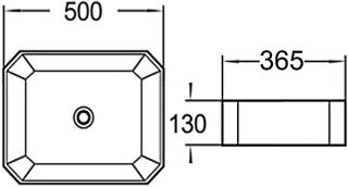 Раковина накладная SantiLine SL-1013 50см белый