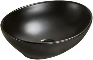 Раковина накладная SantiLine SL-1016MB 41см чёрный матовый