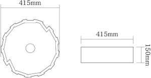 Раковина накладная SantiLine SL-7016 41см дерево