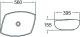 Раковина накладная SantiLine SL-1027 56см белый