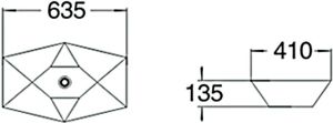 Раковина накладная SantiLine SL-1059 65см белый