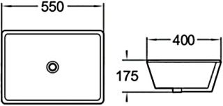 Раковина врезная SantiLine SL-3004 55см белый