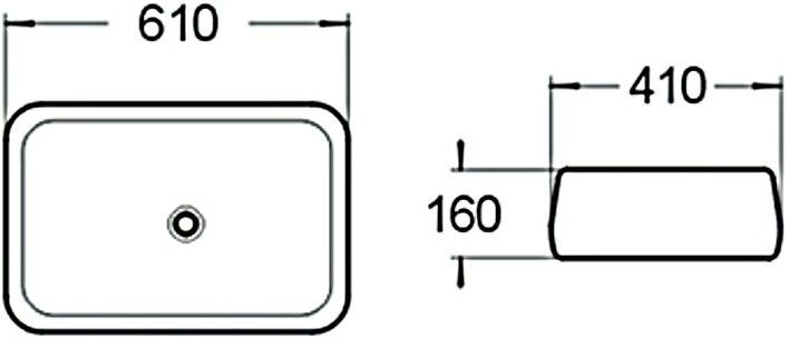 Раковина накладная SantiLine SL-1061 60см белый Раковина накладная SantiLine SL-1061 60см белый