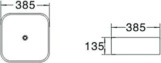 Раковина накладная SantiLine SL-1052 38см белый