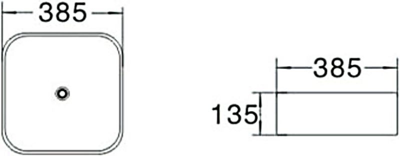Раковина накладная SantiLine SL-1052 38см белый