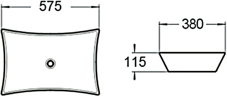 Раковина накладная SantiLine SL-1062 57см белый Раковина накладная SantiLine SL-1062 57см белый