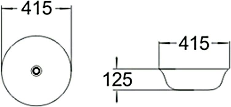 Раковина накладная SantiLine SL-1053 42см белый