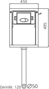 Бачок скрытого монтажа для приставных унитазов SantiLine SL-02 с кнопкой хром