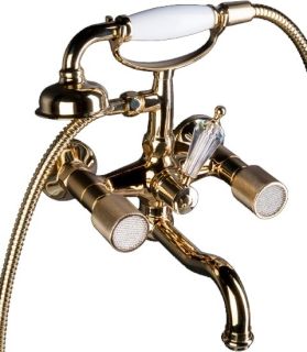 Смеситель для ванны Boheme Royal Crystal золото 293-Royal/CRST Смеситель для ванны Boheme Royal Crystal золото 293-Royal/CRST