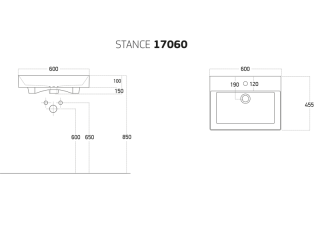 Раковина Dreja Stance 17060-KL 60 см