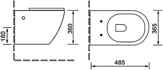 Унитаз подвесной SantiLine SL-5018MB безободковый чёрный матовый Унитаз подвесной SantiLine SL-5018MB безободковый чёрный матовый