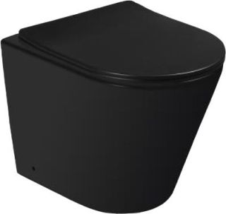 Унитаз приставной SantiLine SL-5020MB безободковый чёрный матовый Унитаз приставной SantiLine SL-5020MB безободковый чёрный матовый