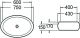 Раковина накладная SantiLine SL-1036 60см белый