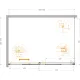 Душевой уголок Cezares Plane PLANE-AH-1-140/100-C-BORO 140x100 см профиль брашированное золото стекло прозрачное