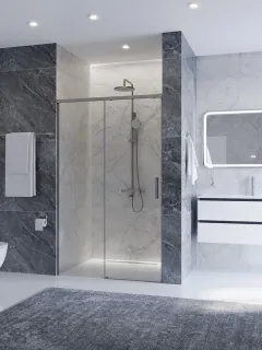 Душевая дверь Cezares Plane PLANE-BF-1-160-C-IN 160 см профиль сатин стекло прозрачное