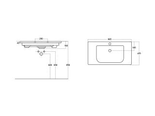 Раковина Dreja Soft 13090-KL 90 см