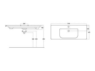 Раковина Dreja Soft 13120-KL 120 см