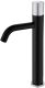 Смеситель для накладной раковины Boheme Stick Black touch чёрный/хром 122-BCR.2