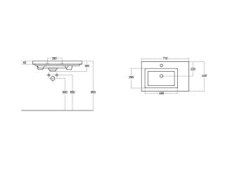 Раковина Dreja Isik 4070-KL 70 см