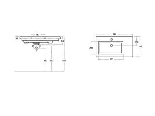 Раковина Dreja Isik 4085-KL 85 см
