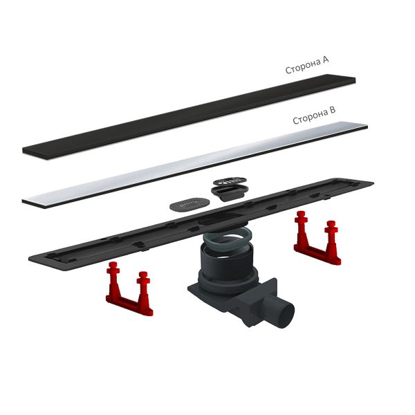 Душевой лоток Pestan Confluo Frameless Line 550 Black Glass Душевой лоток Pestan Confluo Frameless Line 550 Black Glass