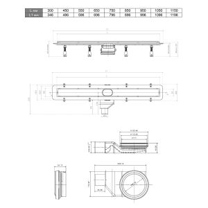 Душевой лоток BETTOSERB 13701233 Frameless 850