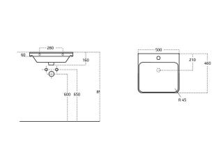 Раковина Dreja Luxury 11050-KL 50 см