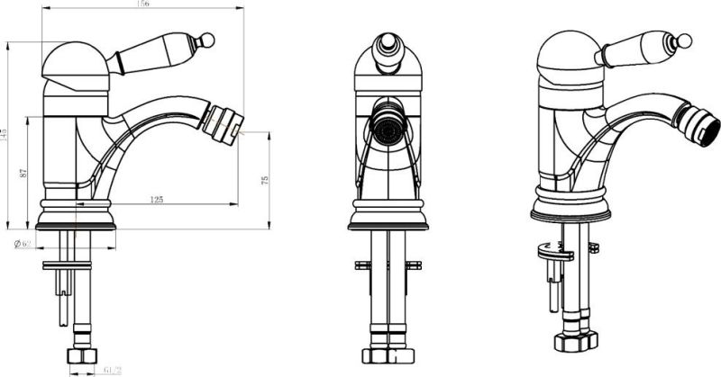 Смеситель для биде Boheme Provanse Ripresa бронза 366 Смеситель для биде Boheme Provanse Ripresa бронза 366