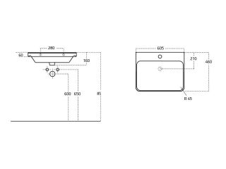 Раковина Dreja Luxury 11060-KL 60 см