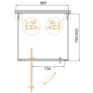 Душевой уголок Cezares Molveno MOLVENO-BA2-100/80-C-Cr-IV 100x80 см профиль хром стекло прозрачное