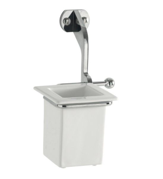 Стакан для зубных щеток с настенным держателем Kerasan Retro 741090 хром