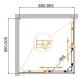 Душевой уголок Cezares Molveno MOLVENO-A-2-90-P-GM 90x90 см профиль оружейная сталь стекло рифлёное