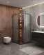 Душевой уголок Cezares Molveno MOLVENO-A-2-90-P-GM 90x90 см профиль оружейная сталь стекло рифлёное