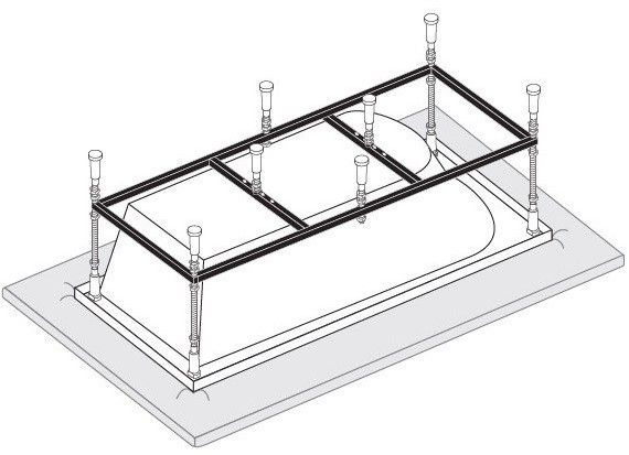 Каркас для ванны VagnerPlast VPK15070 150x70см