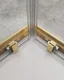 Душевой уголок Cezares Molveno MOLVENO-A-22-90+30-C-BORO-IV 120x120 см профиль брашированное золото стекло прозрачное