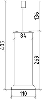 Щётка для туалета Boheme Royal Crystal хром 10928-CR